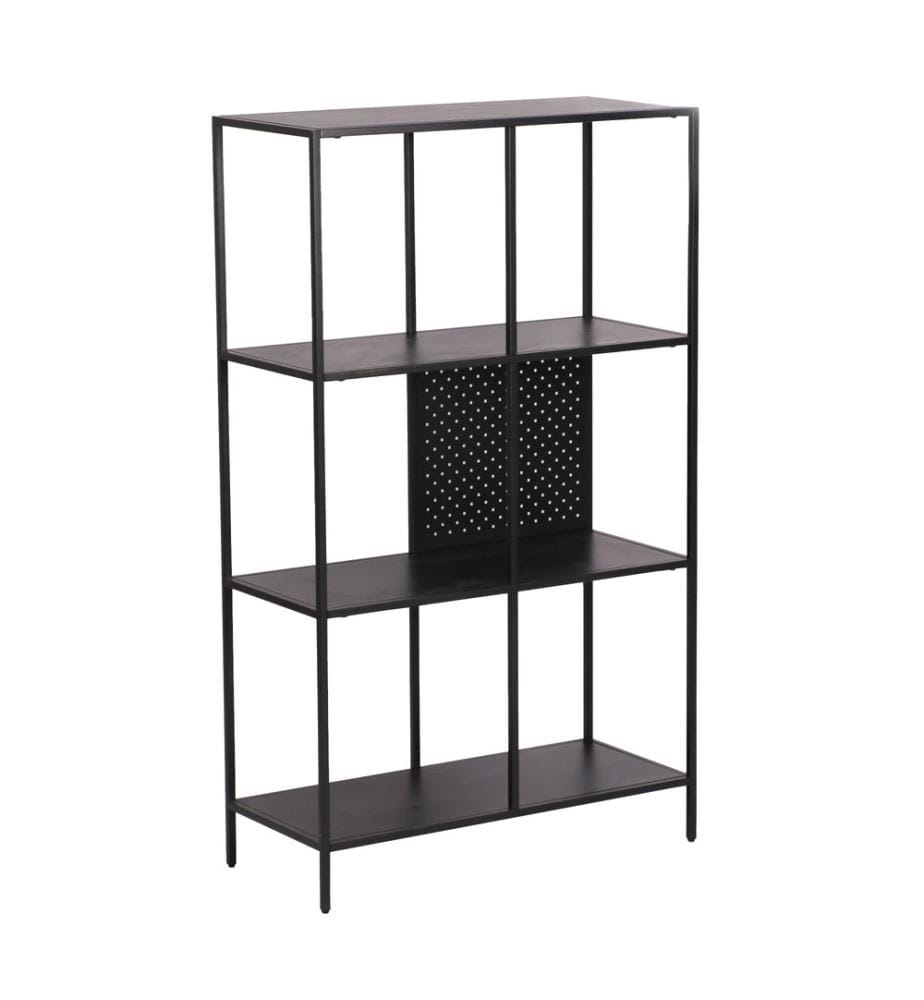 Bücherregal Ingå 144x75x35 cm Metall Schwarz matt