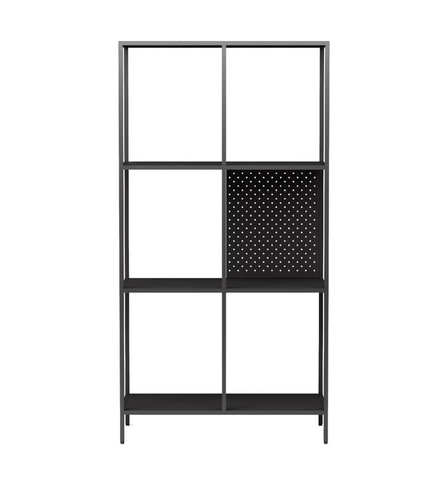 Bücherregal Ingå 144x75x35 cm Metall Schwarz matt