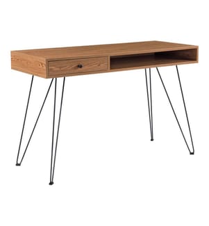 Schreibtisch Munkfors 75x115x48 cm Dunkler Holzton Schwarz