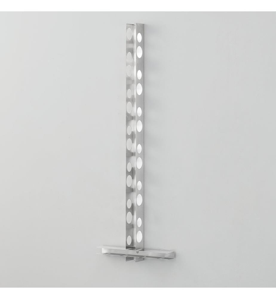 Weinregal Pfalz 100x5x7 cm für 12 Flaschen mit Glashalter Edelstahl