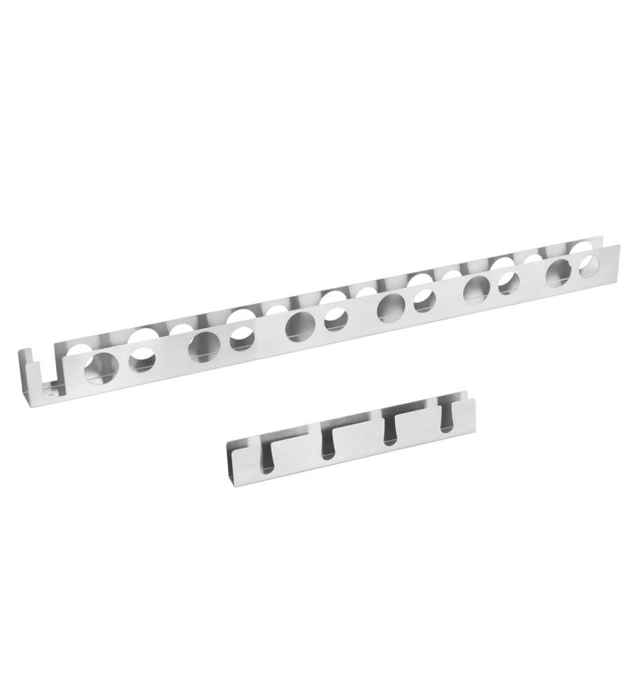 Weinregal Pfalz 100x5x7 cm für 12 Flaschen mit Glashalter Edelstahl