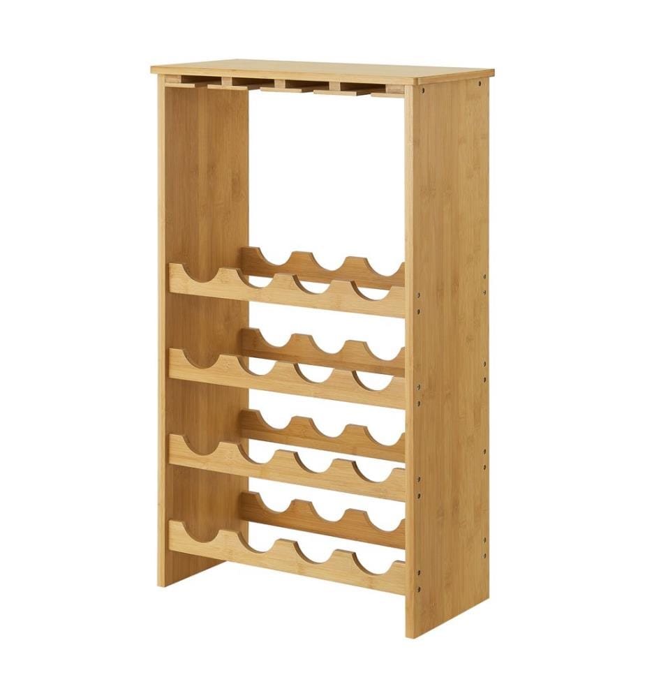 Weinregal Fetlar 16 Flaschen Bambus 84.8x50x24 cm