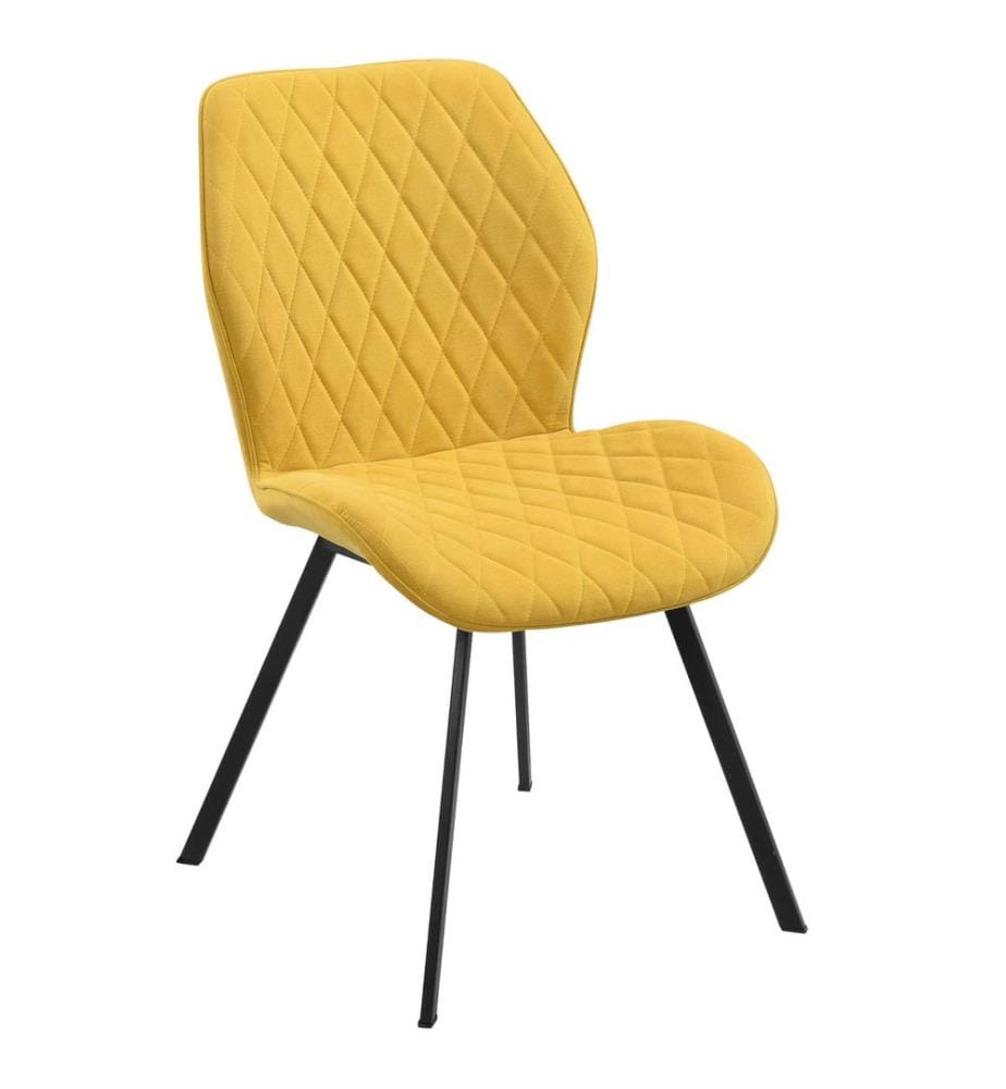 Lot de 2 chaises de salle à manger Sarpsborg, couleur moutarde