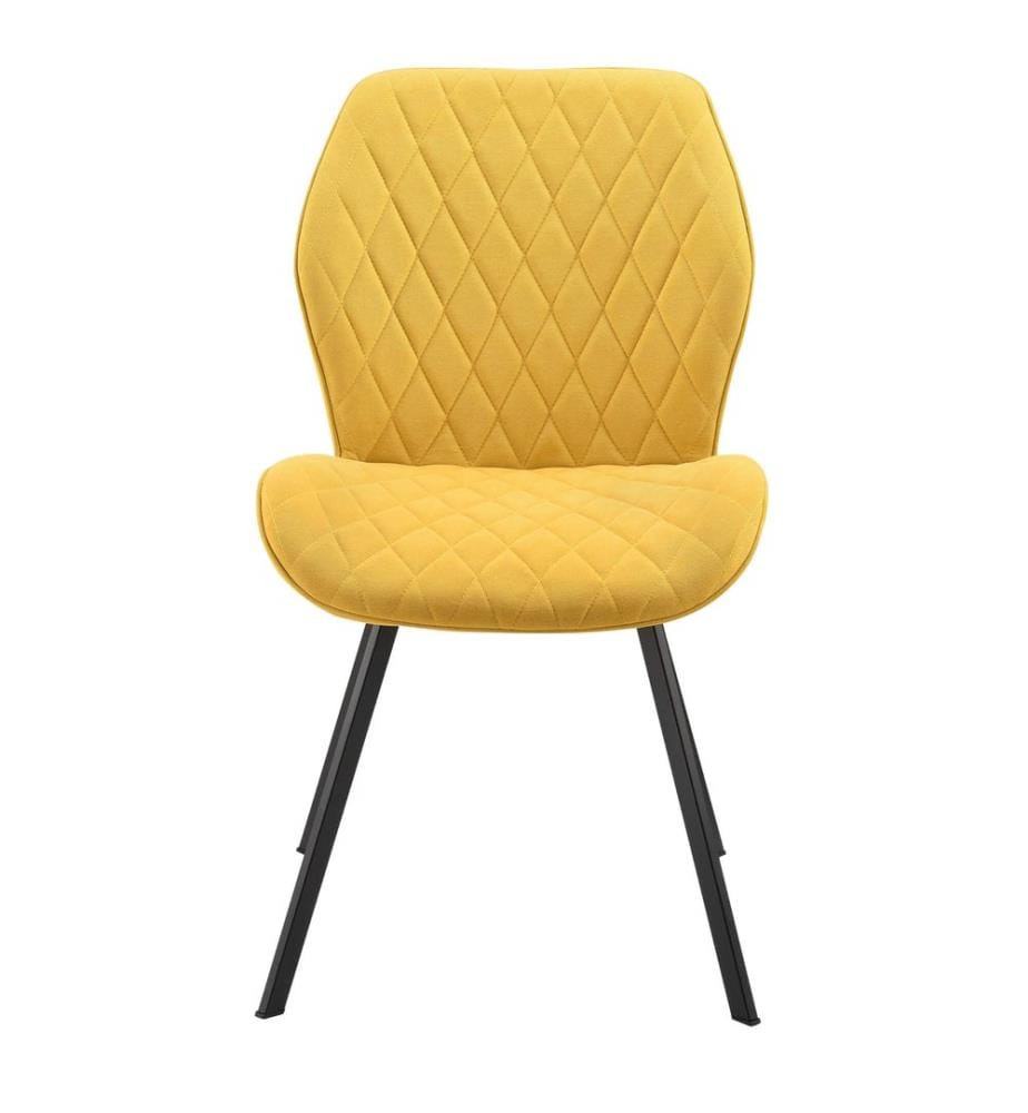 Lot de 2 chaises de salle à manger Sarpsborg, couleur moutarde