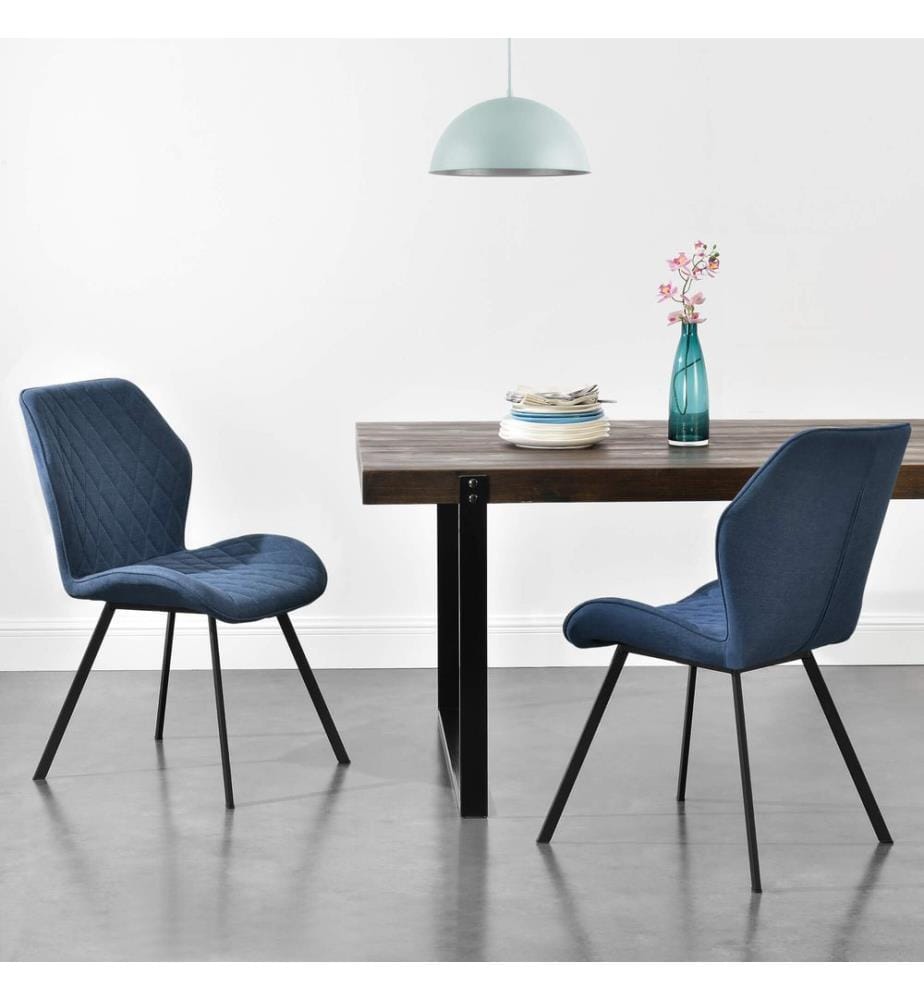 Sarpsborg Dining Chair Set of 2, Dark Blue