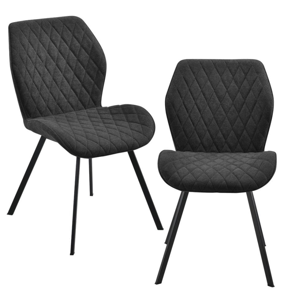 Sarpsborg Dining Chair Set of 2, Dark Gray