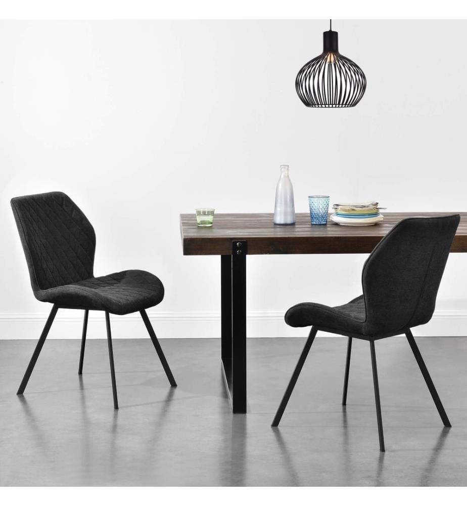 Sarpsborg Dining Chair Set of 2, Dark Gray