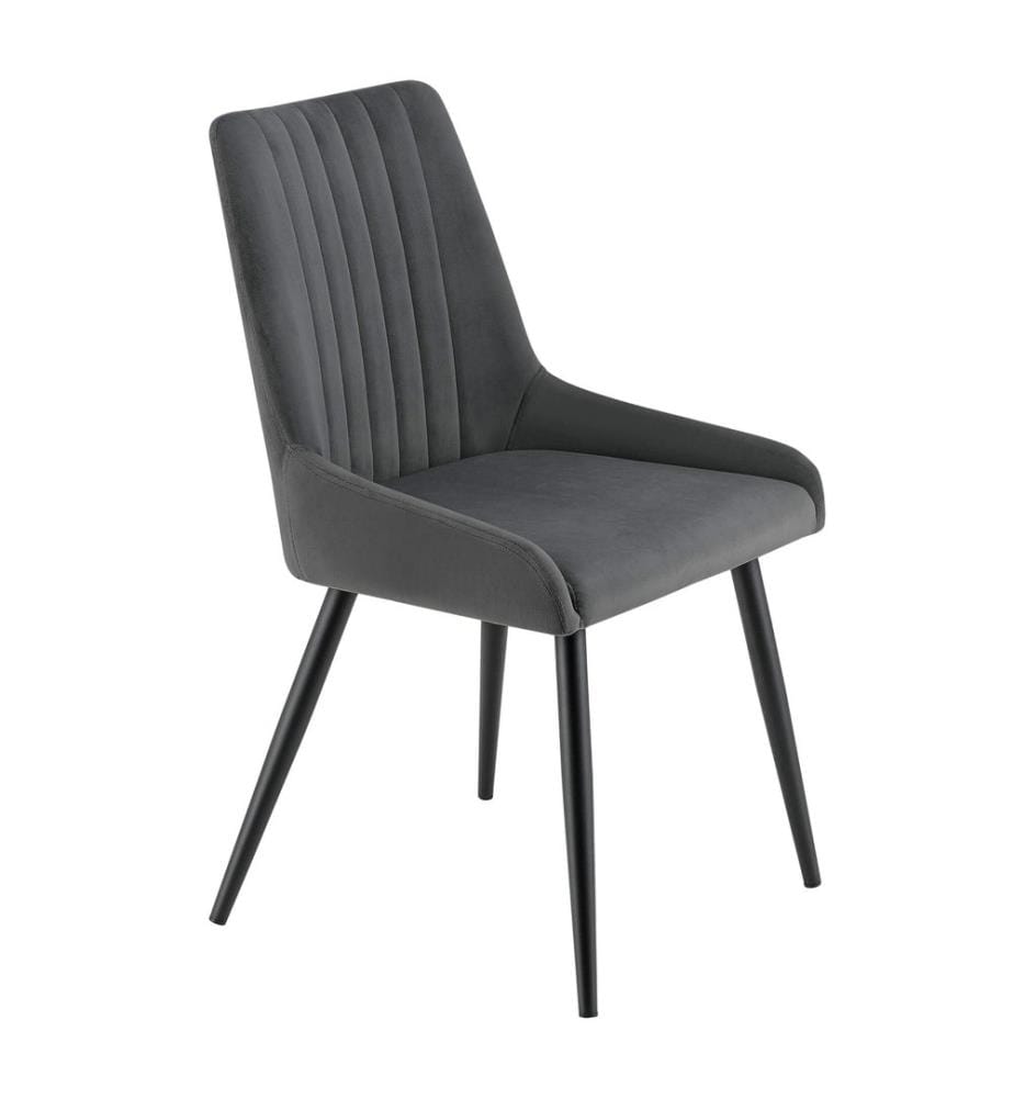 Lot de 2 chaises de salle à manger Alford, 83 x 52 x 59 cm, aspect velours