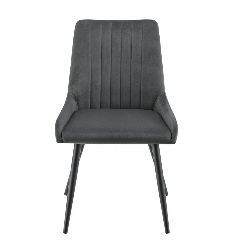 Lot de 2 chaises de salle à manger Alford, 83 x 52 x 59 cm, aspect velours