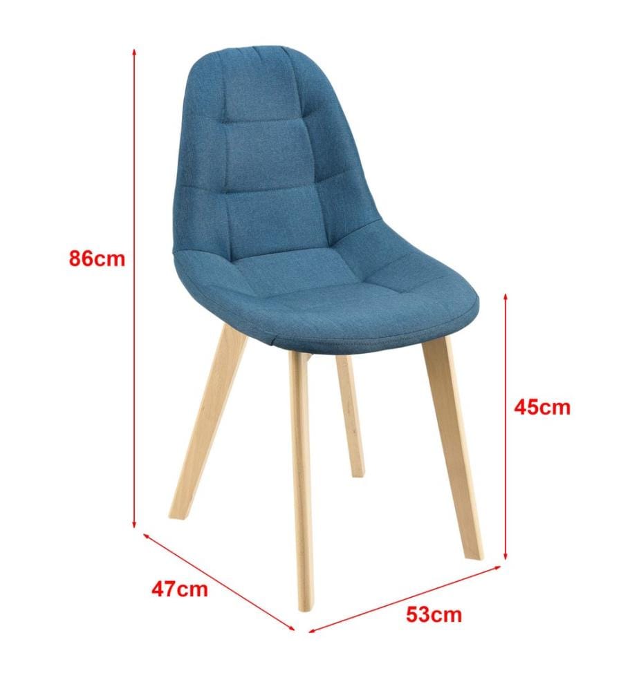 Kopparberg Dining Chair, Set of 2, Blue