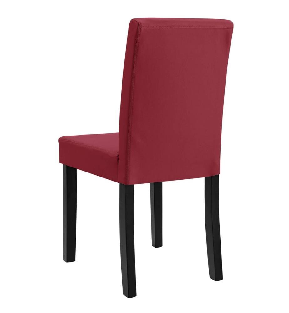 Chaise de salle à manger Den Haag, lot de 2, simili cuir rouge foncé