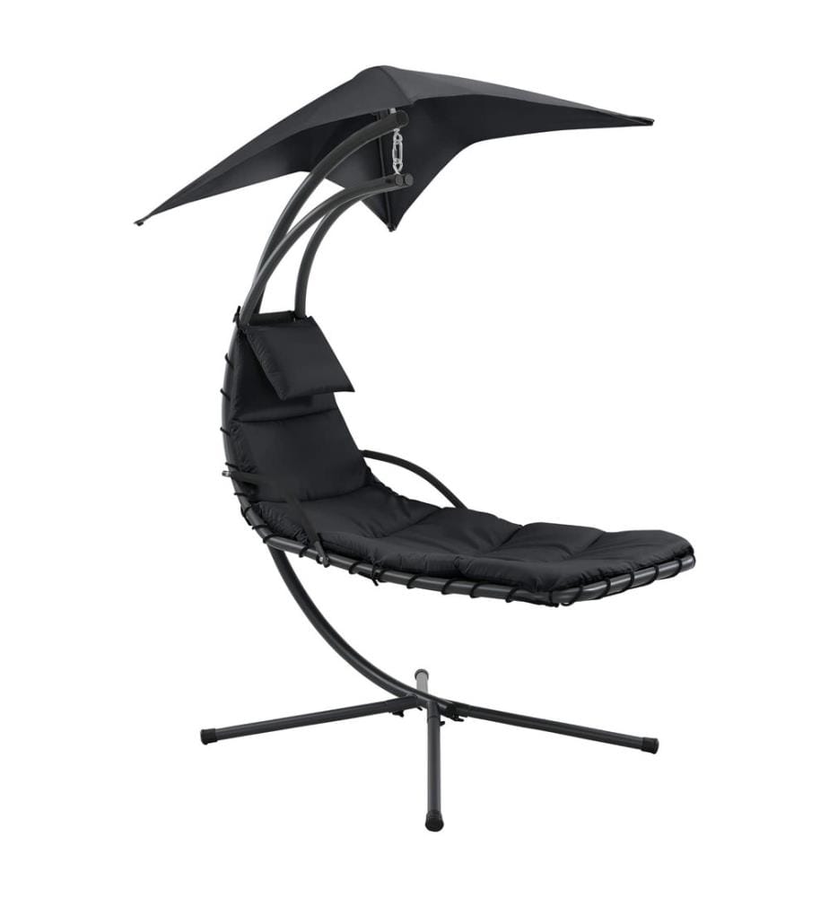 Transat suspendu avec pare-soleil noir