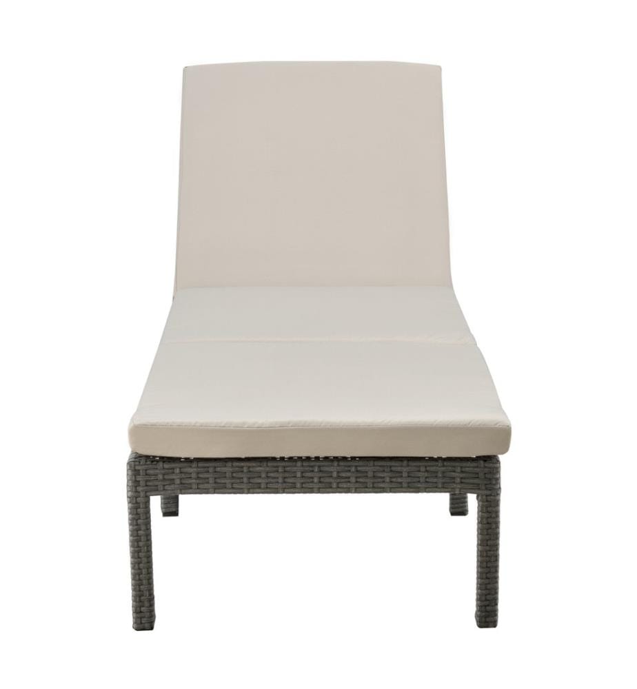 Gartenliege Cartes mit verstellbarer Rückenlehne Polyrattan Beige