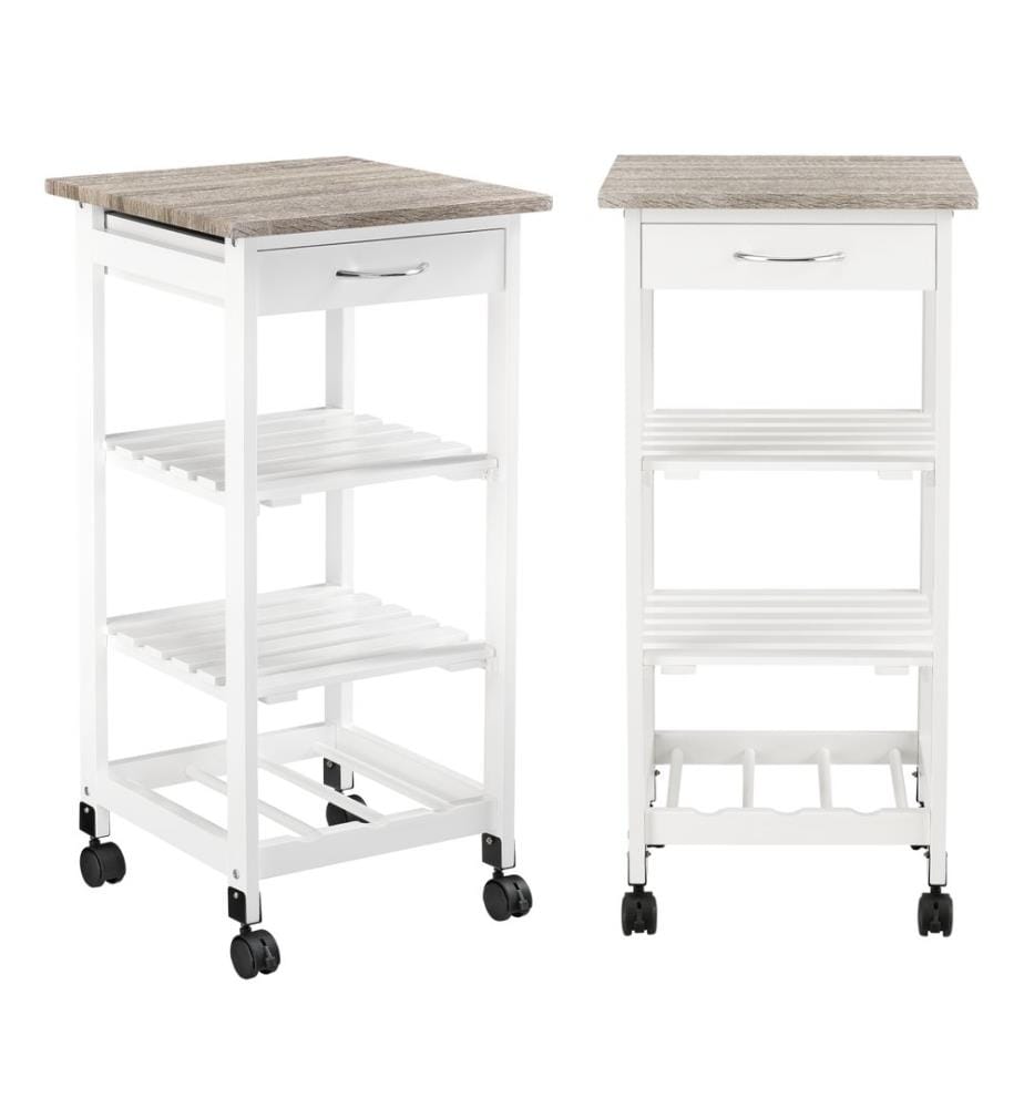 Servierwagen Biel 76x37x37 cm Rollwagen mit Schublade
