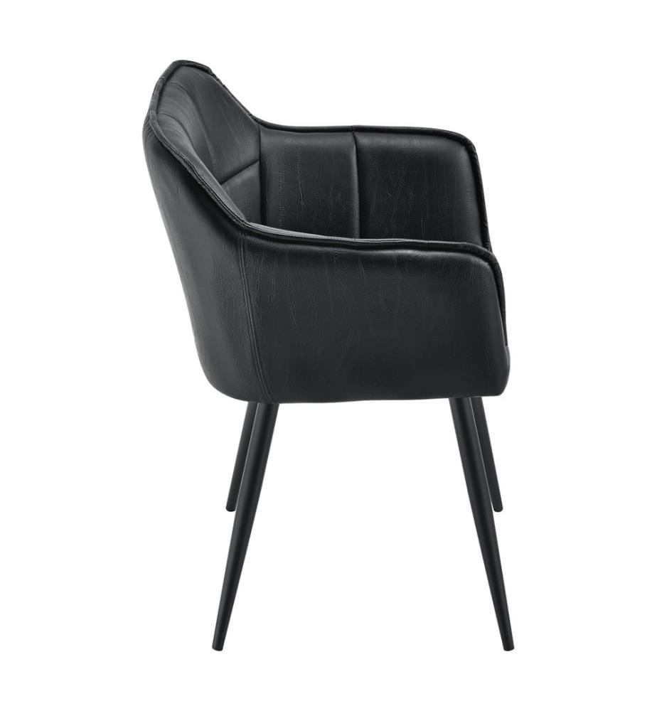 Birmingham Armchair 79x56x54 cm Faux Suede Black
