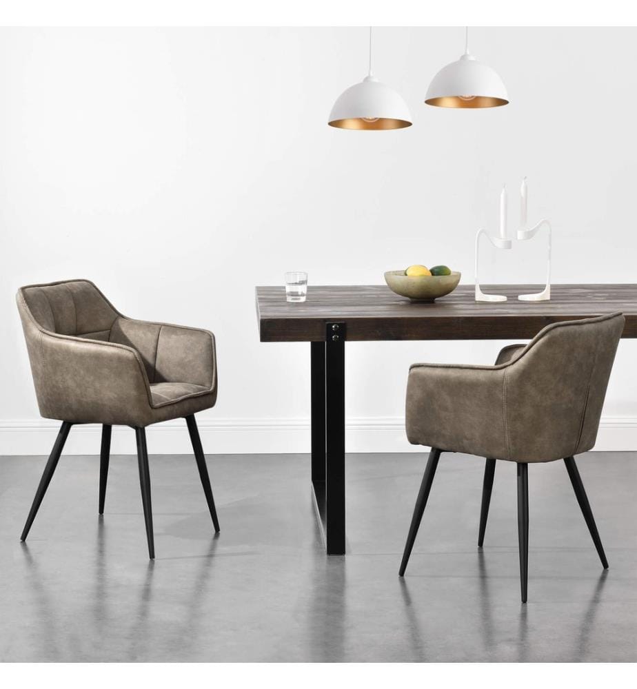 Sessel Birmingham 79x56x54 cm Wildlederimitat Taupe