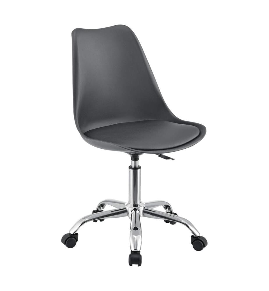 Atherton Office Chair, Dark Gray Faux Leather