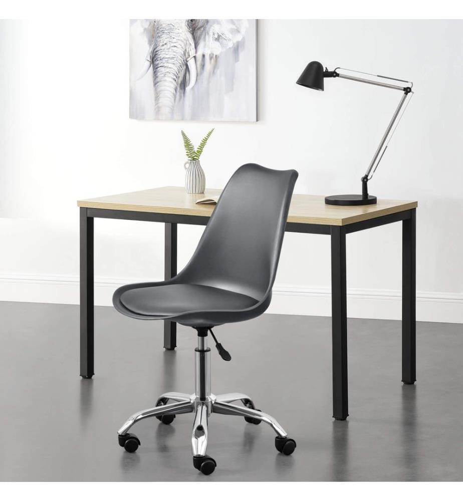 Atherton Office Chair, Dark Gray Faux Leather