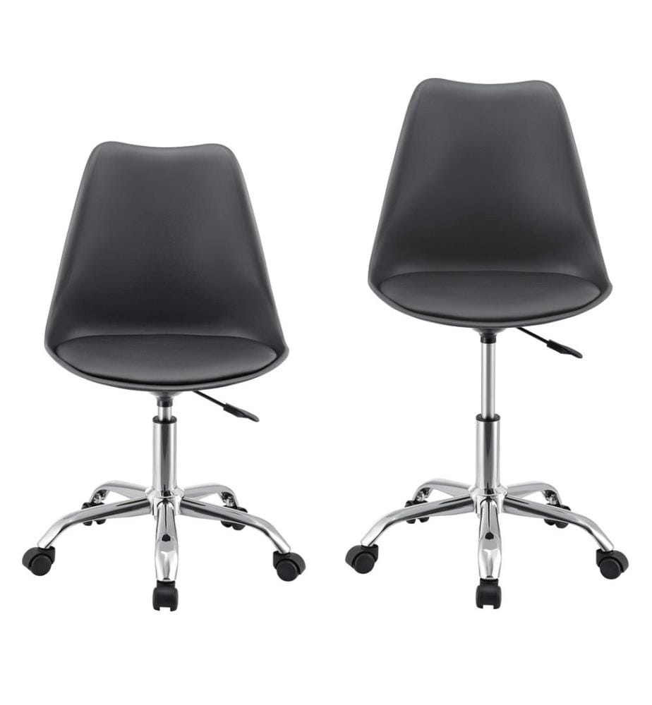 Atherton Office Chair, Dark Gray Faux Leather