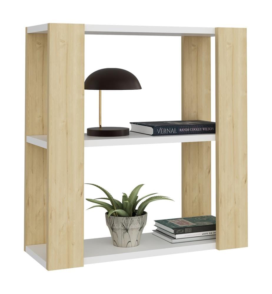 Wandregal Rakkestad 60x60x25.6 cm Weiss Eiche