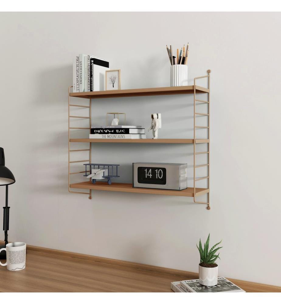 Étagère murale modulaire Strängnäs, marron clair mat