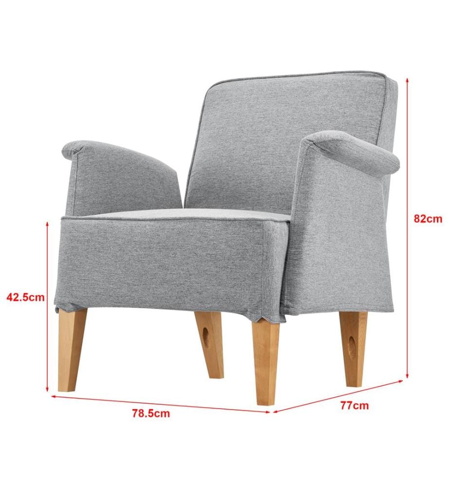 Poltrona imbottita Diespeck grigio chiaro