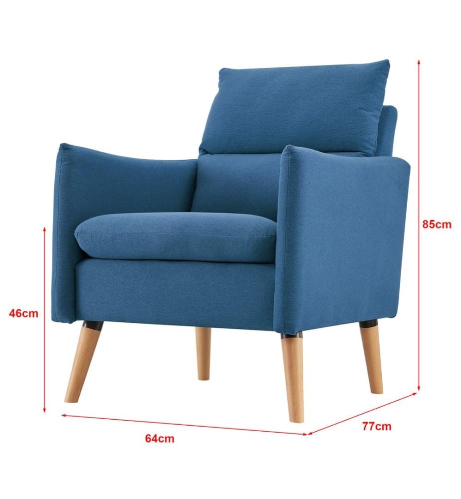 Polstersessel Eitting Blau