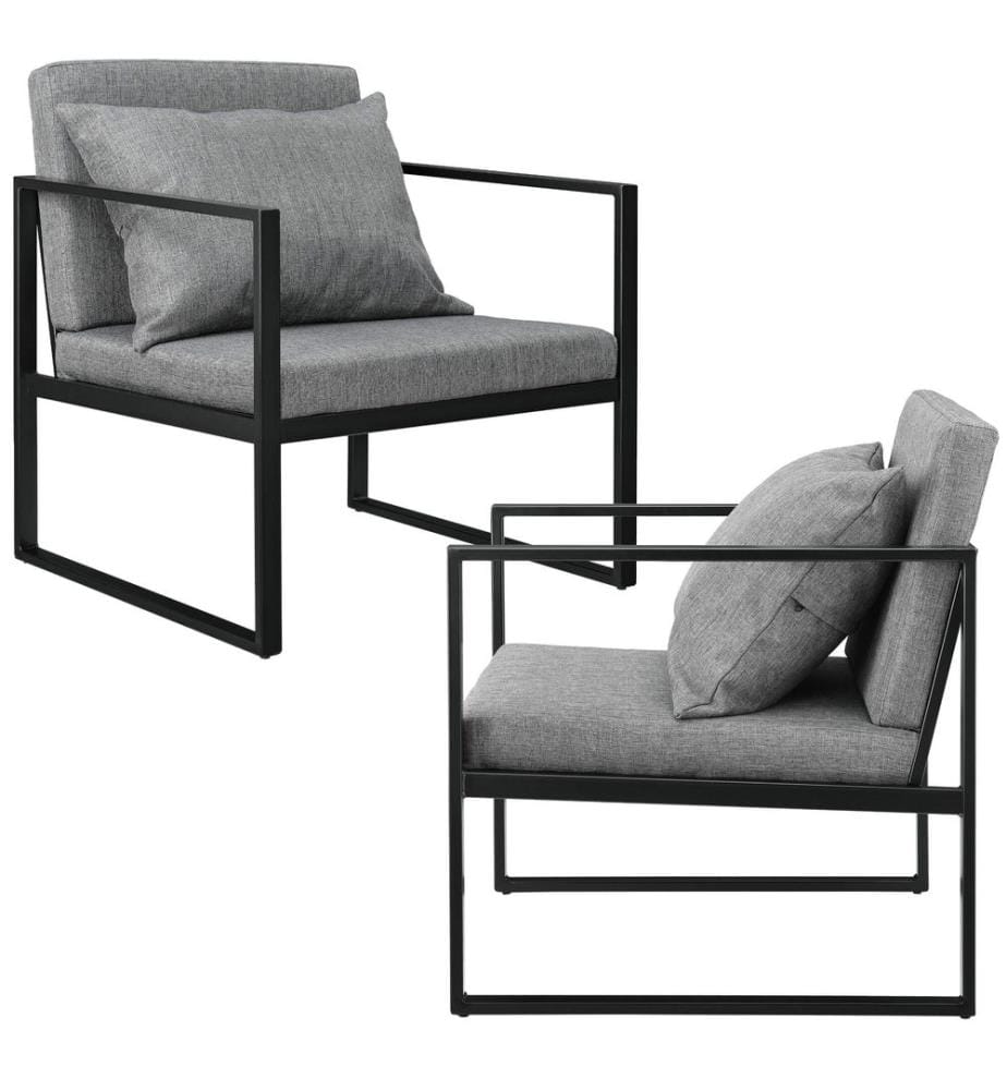 Esszi mmersessel Ragusa 2er Set Dunkelgrau TV-Sessel