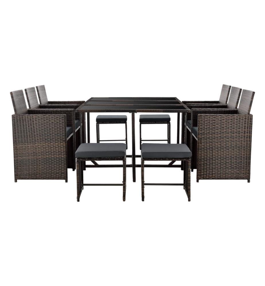 Polyrattan Sitzgruppe Laredo XL Braun meliert