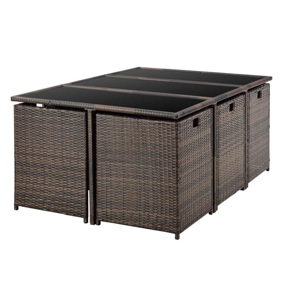Polyrattan Sitzgruppe Laredo XL Braun meliert