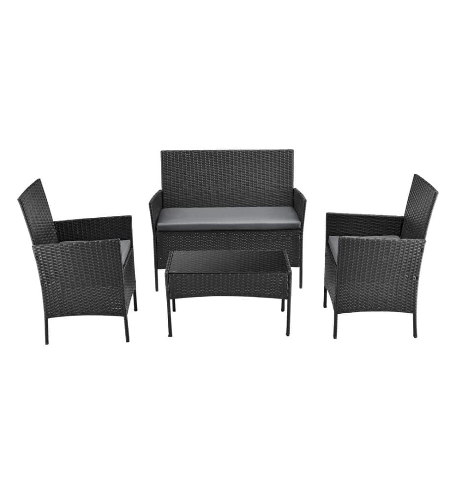 Gartenmöbelset Prazeres Schwarz