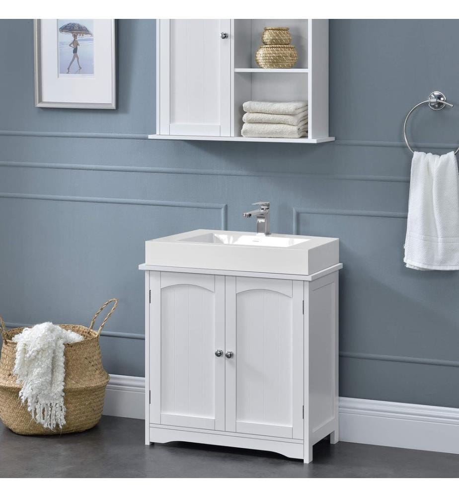 Waschbeckenunterschrank Weiss 60x60x30 cm