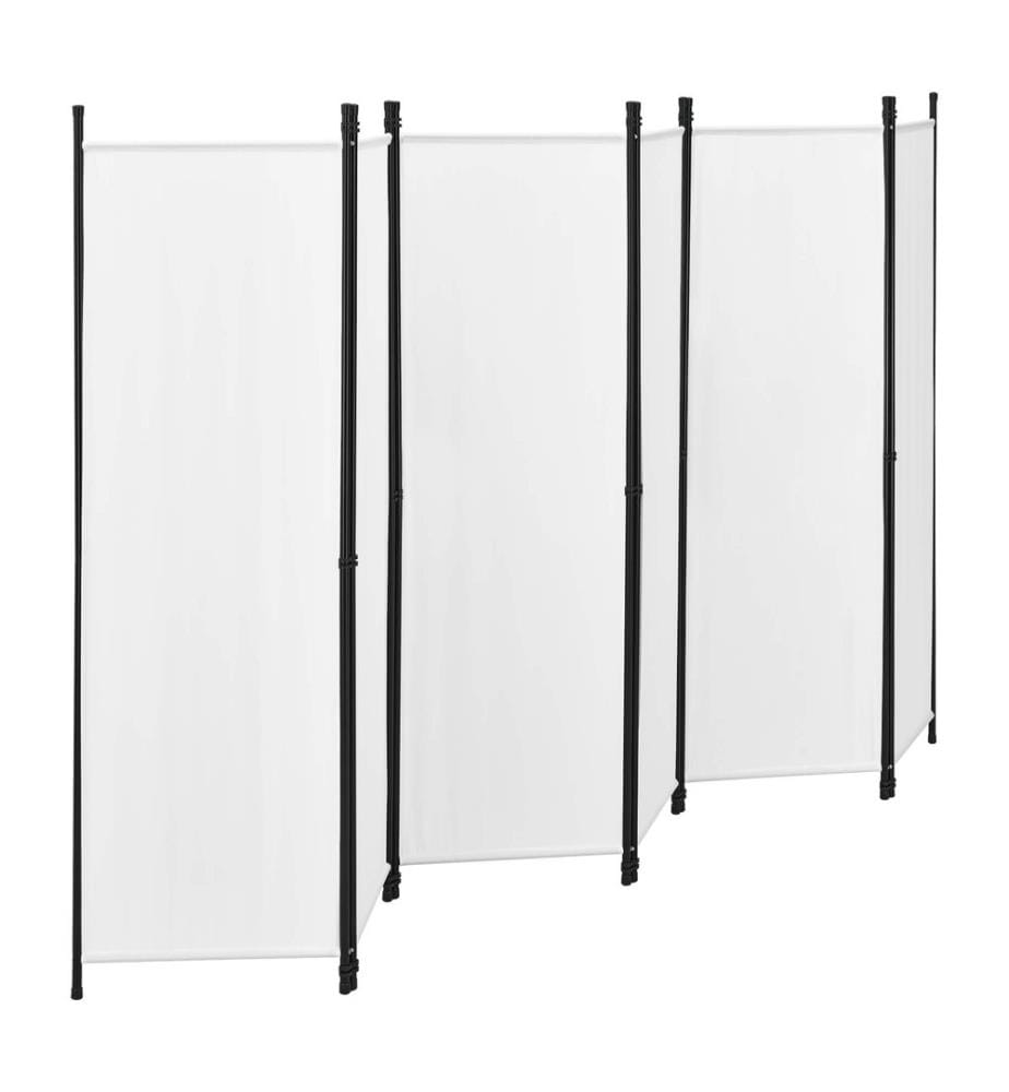 Paravent Raumteiler Huesca 6-teilig 300x171 cm Weiss