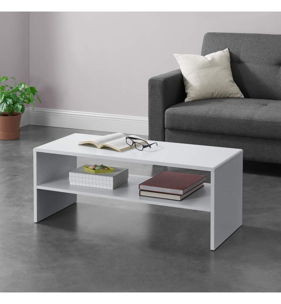 Couchtisch Trier 100x40x40 cm mit Ablage Weiss