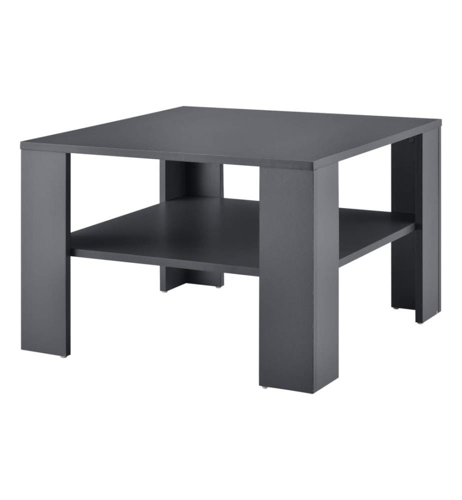 Couchtisch Aachen 60x60x40 cm mit Ablage Grau