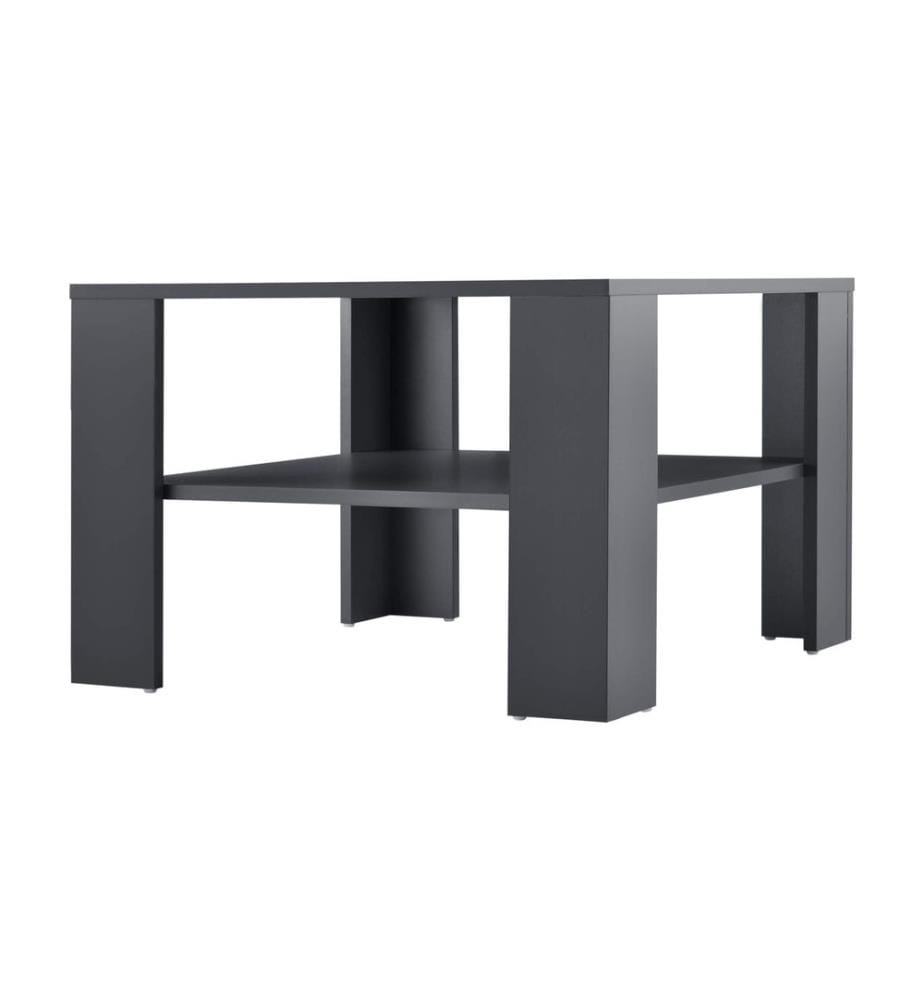 Couchtisch Aachen 60x60x40 cm mit Ablage Grau