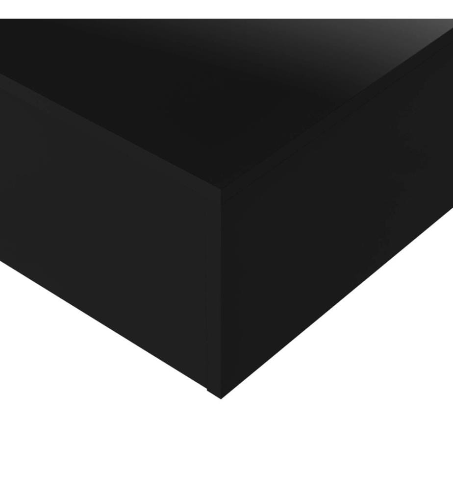 Table basse Vänersborg 85 x 55 x 31 cm, noir brillant