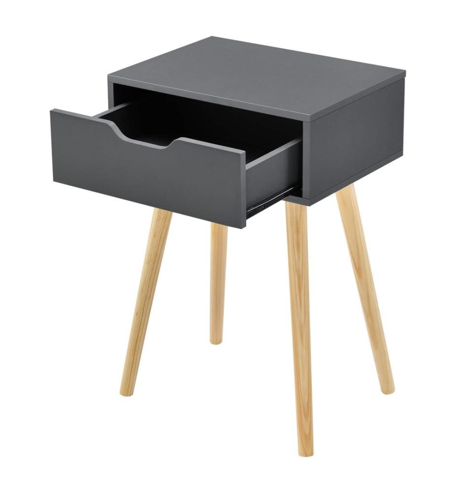 Beistelltisch Östersund 60x40x30 cm mit Schublade Dunkelgrau