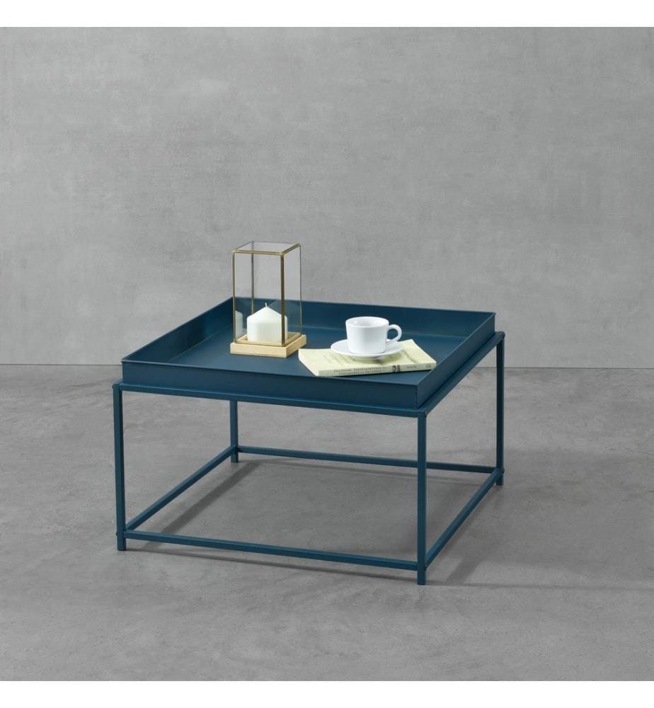 Beistelltisch Lipizza 36x59x59 cm mit Tablett Dunkelblau