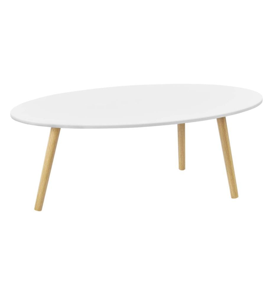 Table basse Viborg 109,5 x 59,5 x 39,5 cm Blanc