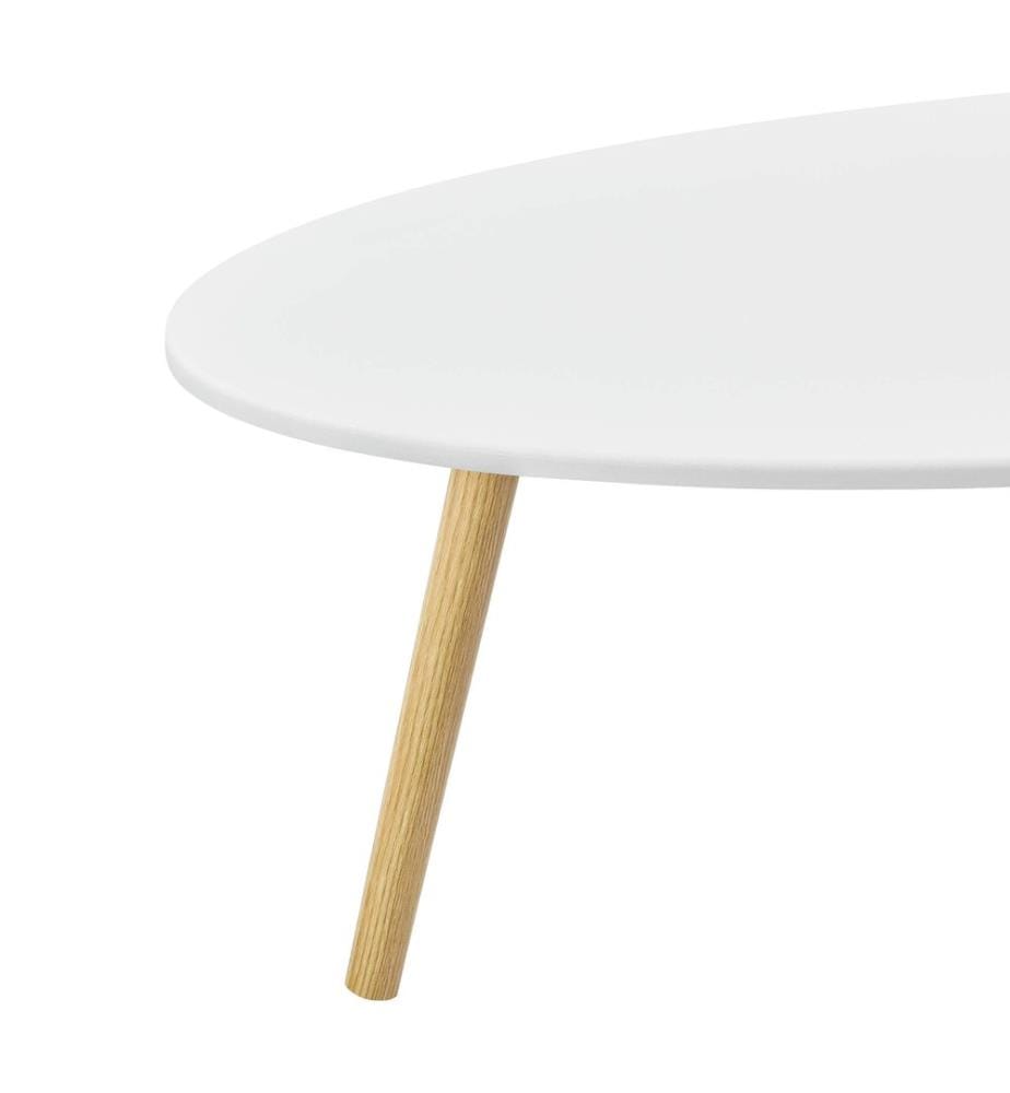 Table basse Viborg 109,5 x 59,5 x 39,5 cm Blanc
