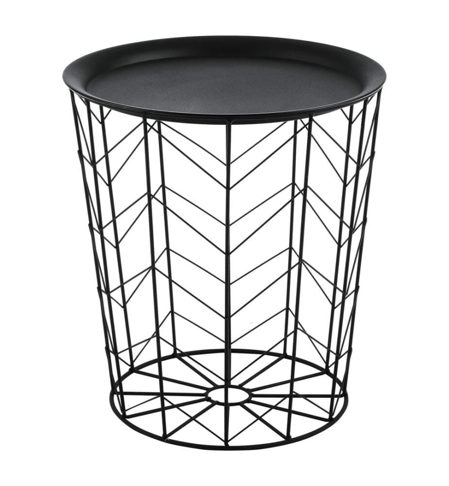 2er-Set Metallkorb Beistelltische Cerisey Schwarz
