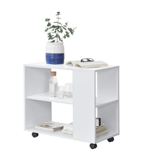 Table basse Älvdalen 60 x 70 x 35 cm avec tablette supplémentaire, blanche