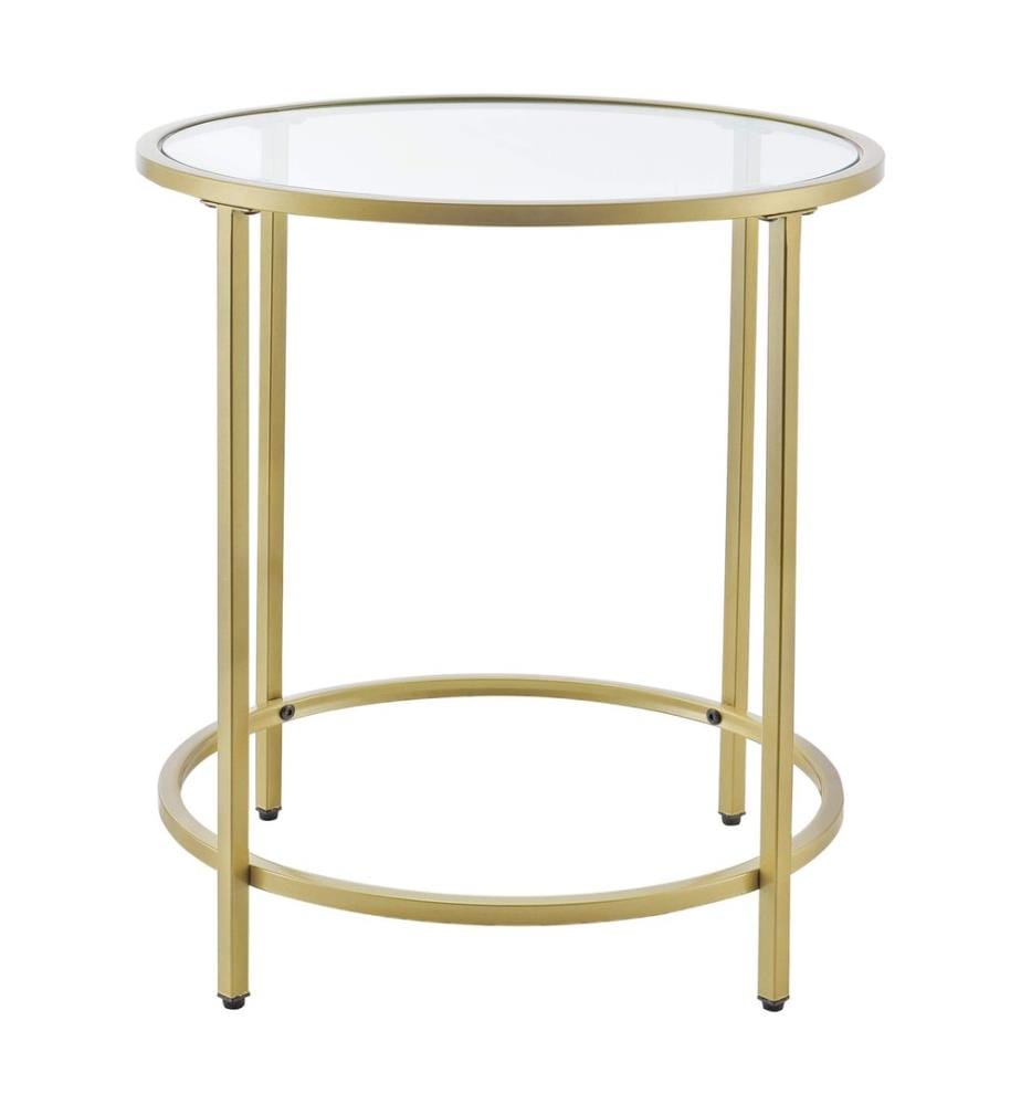 Table d'appoint Ähtäri, structure en acier, 50 x 55 cm, couleur dorée