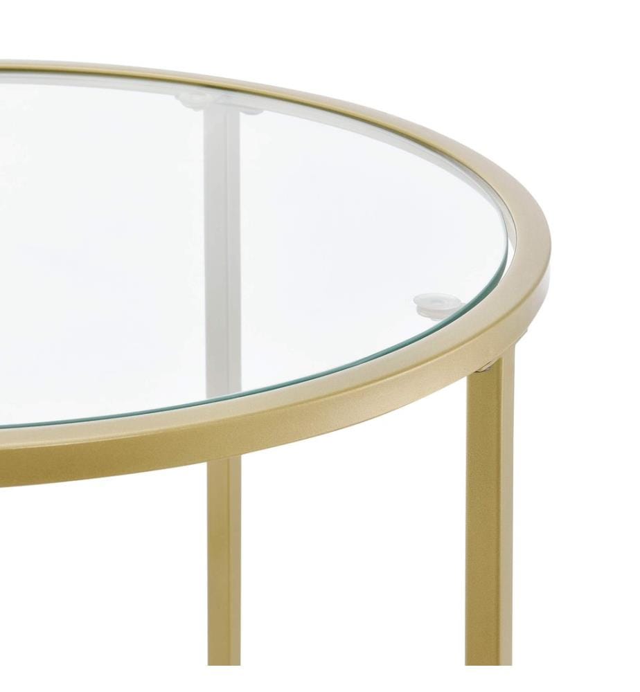 Table d'appoint Ähtäri, structure en acier, 50 x 55 cm, couleur dorée