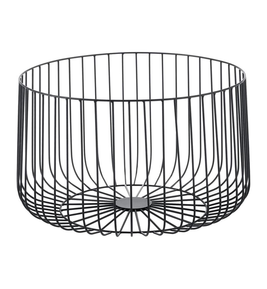 Ensemble de tables d'appoint Mikkeli en métal et MDF, noir et chêne clair