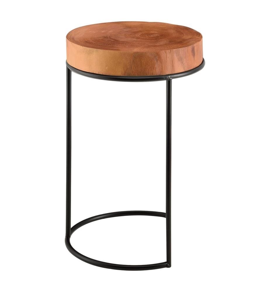 Beistelltisch Rauma Holz Naturbelassen auf Metallgestell HxD 45 x 28 cm