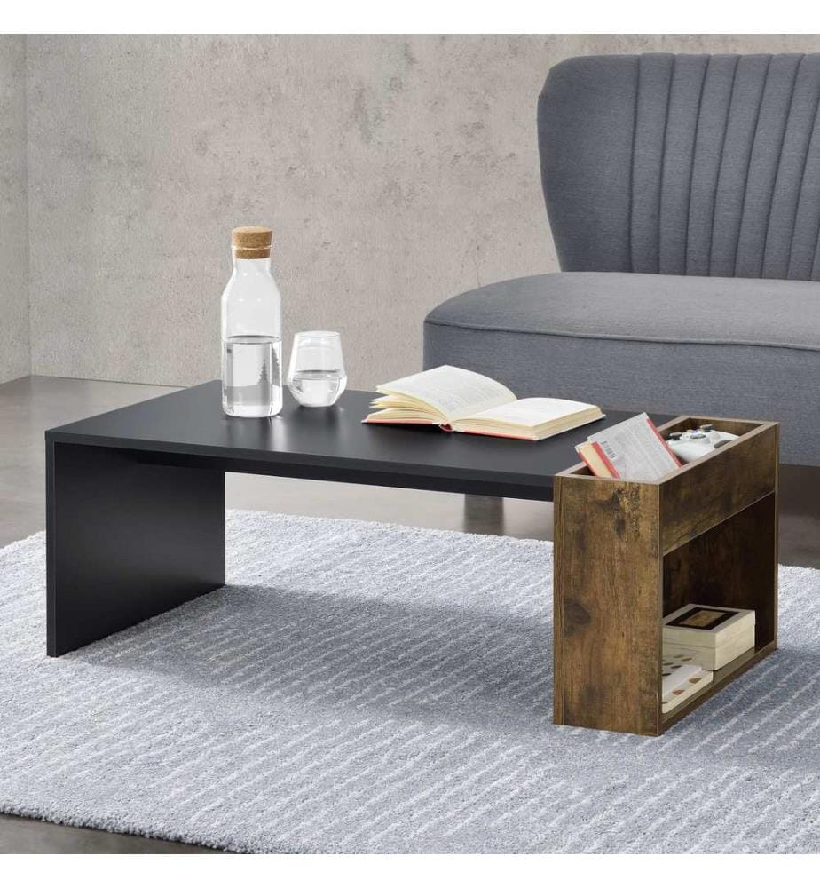 Table basse Hallsberg 34 x 95 x 50 cm, chêne noir