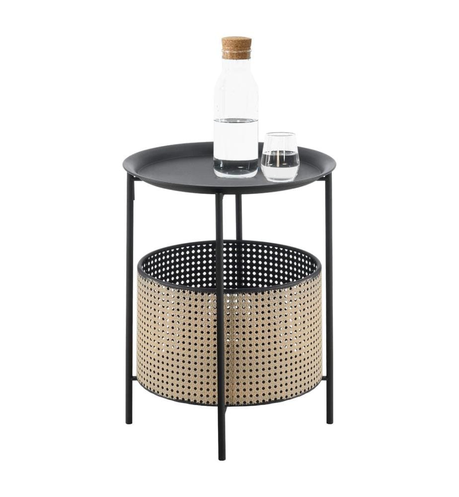 Beistelltisch Beaumont 50x40 cm Schwarz Sandfarben