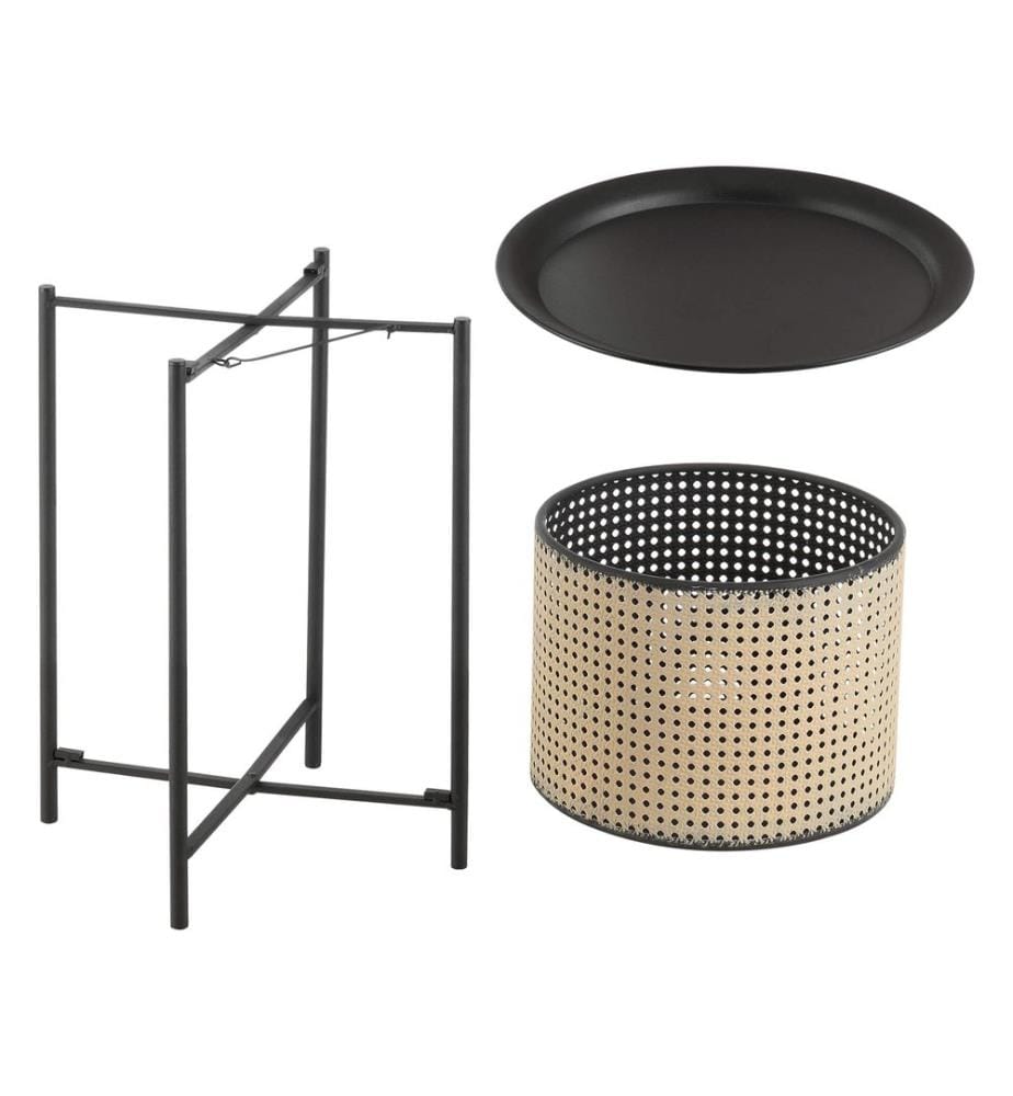 Beistelltisch Beaumont 50x40 cm Schwarz Sandfarben